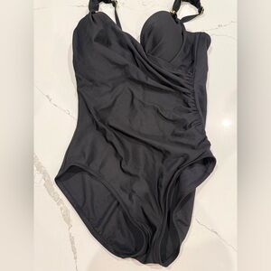 Miraclesuit Elegant Black Swimsuit in Size 12